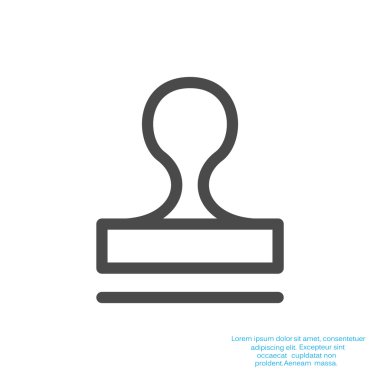 Mühür stamper kavramı simgesi