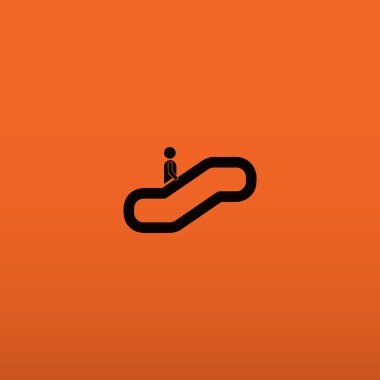 Adam yürüyen merdiven bilgi işareti