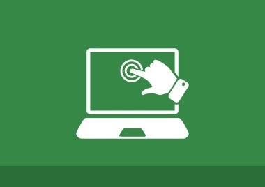 Dokunmatik ekranda dizüstü web simgesi