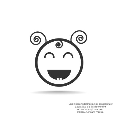 Mutlu bir çocuk yüzü doodle