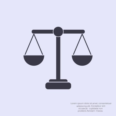 Adalet basit web simgesi ölçekleri