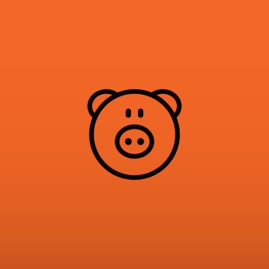 Domuz kafa basit web simgesi