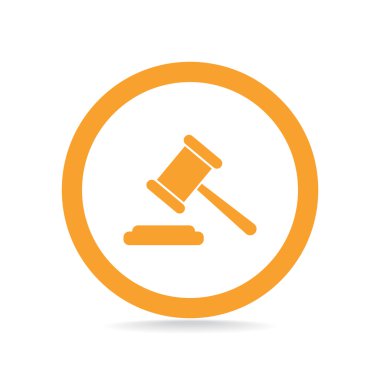 Açık artırma çekiç basit web simgesi