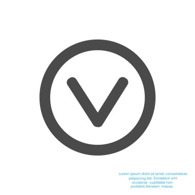 Chek işareti ile kene simgesi