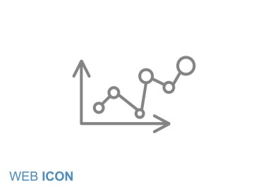 Eğri çizgi grafik simgesini
