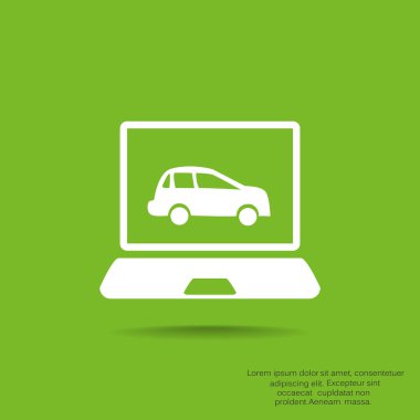 Dizüstü ekran araba ile