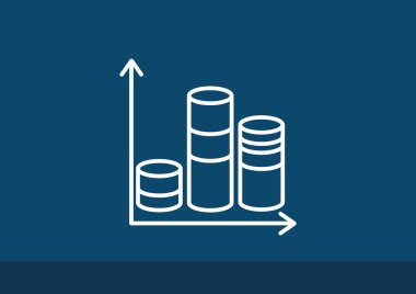 Sütunlar basit web simgesi ile grafik
