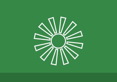 Güneş ışınları basit simgesiyle