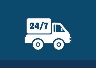 Kesintisiz sembolü ile kamyon