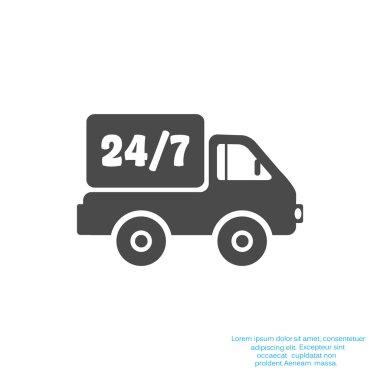 Kesintisiz sembolü ile kamyon
