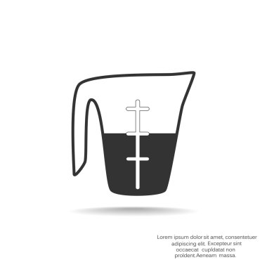 Ölçüm fincan sıvı simgesiyle