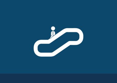 Adam yürüyen merdiven bilgi işareti