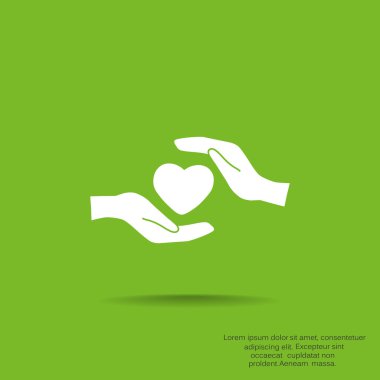 Eller basit simgesi kalp