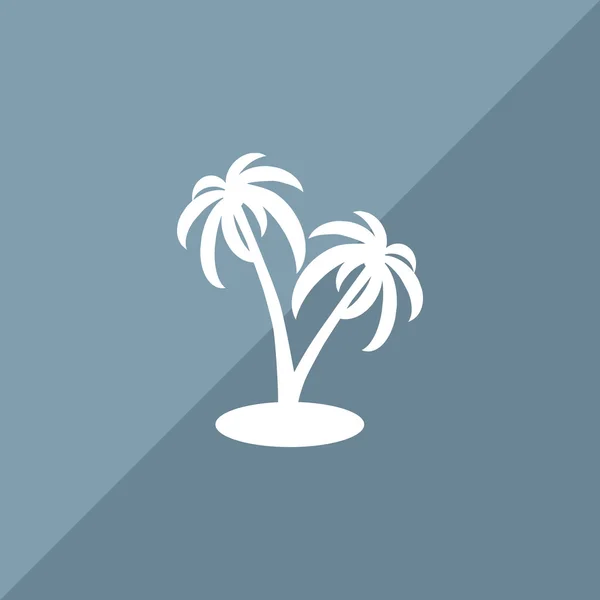 Екзотичний острів з пальмами — стоковий вектор
