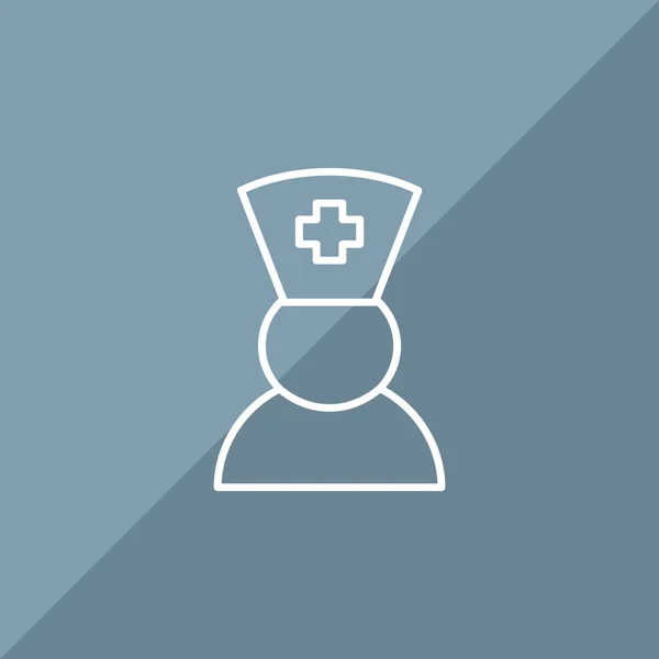Νοσοκόμα σιλουέτα εικονίδιο web — Διανυσματικό Αρχείο