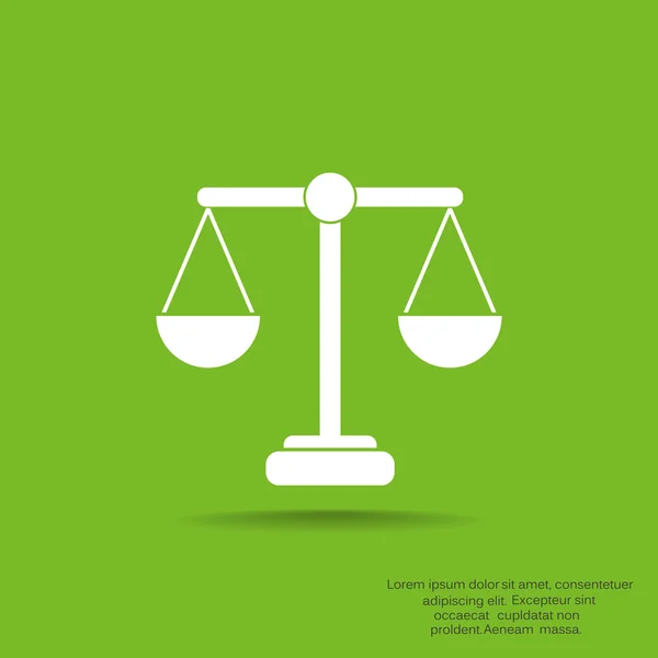 Scales of justice simple web icon — Stock Vector