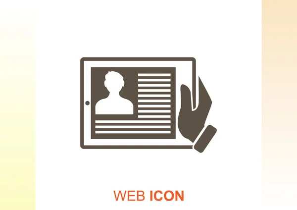 Tableta digital icono web simple — Archivo Imágenes Vectoriales