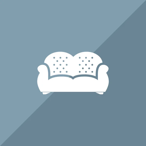 Morbida icona web divano — Vettoriale Stock
