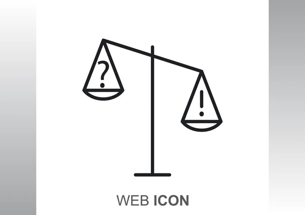 Escalas de justiça ícone web simples —  Vetores de Stock