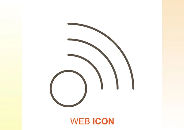 Icono web de ondas inalámbricas — Vector de stock