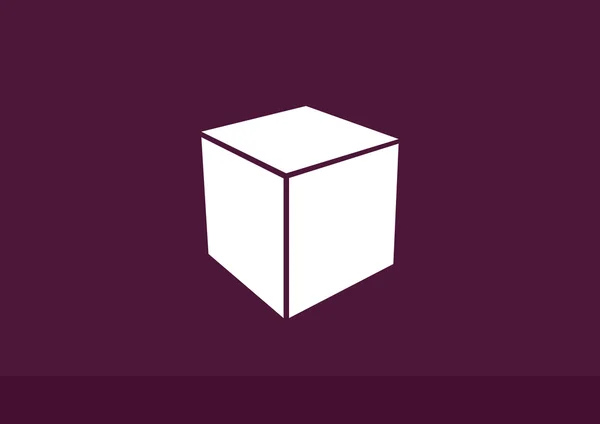 Simple cube web icon — Stock Vector