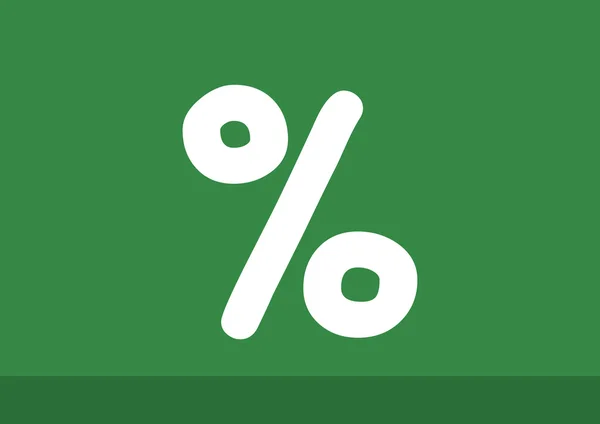 Jednoduchý symbol procenta ikona — Stockový vektor