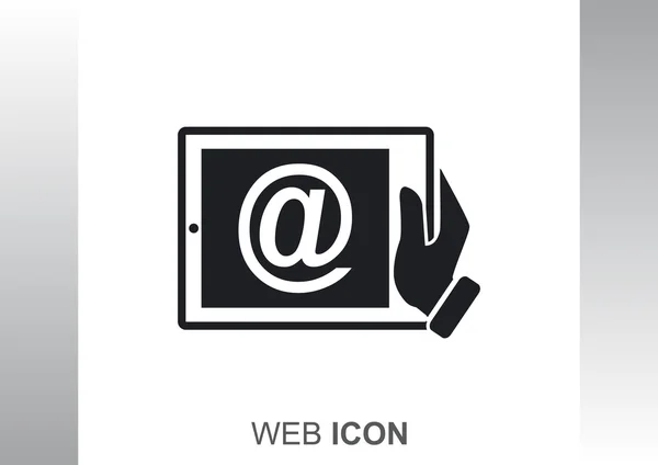 Digital tablet simple web icon — Stock Vector