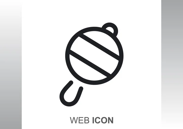 Enkel bebis skallra ikonen — Stock vektor