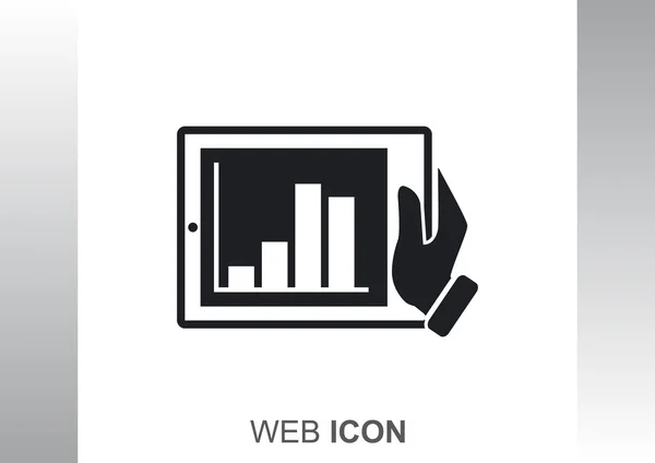 Digitales Tablet einfaches Web-Symbol — Stockvektor