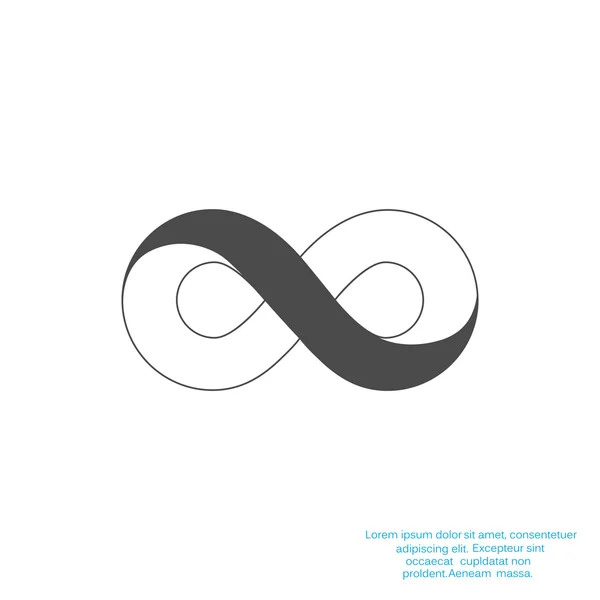 Símbolo infinito icono web — Vector de stock