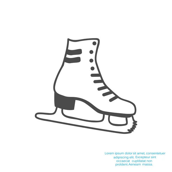 Skate schoen web pictogram — Stockvector