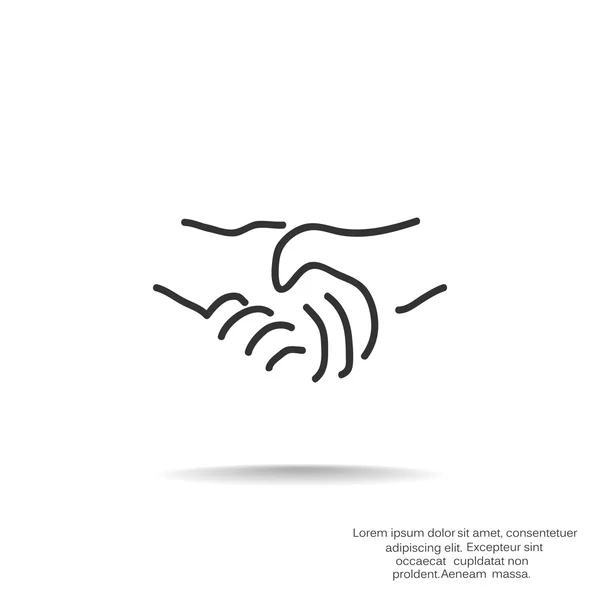 Dando la mano símbolo — Archivo Imágenes Vectoriales