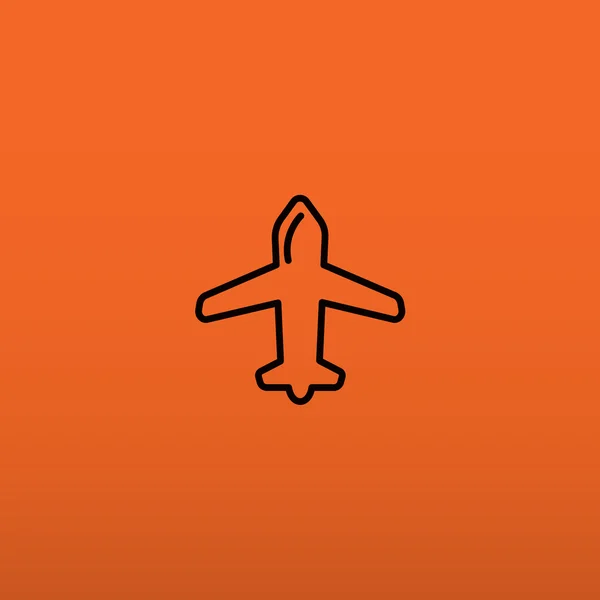 Vliegtuigen web pictogram — Stockvector