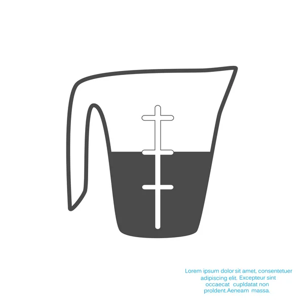 Coupe de mesure avec icône liquide — Image vectorielle