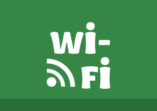 Wi-Fi 铭文与波图标 — 图库矢量图片