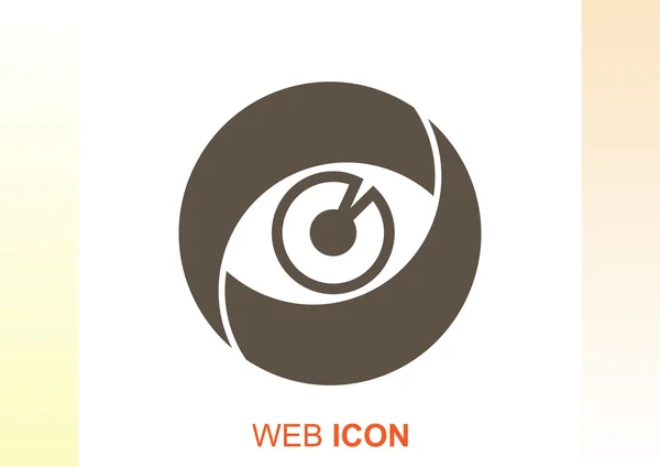 Lente ojo web icono — Vector de stock