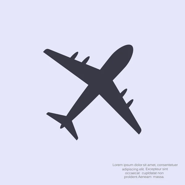 Icône web de l'avion — Image vectorielle