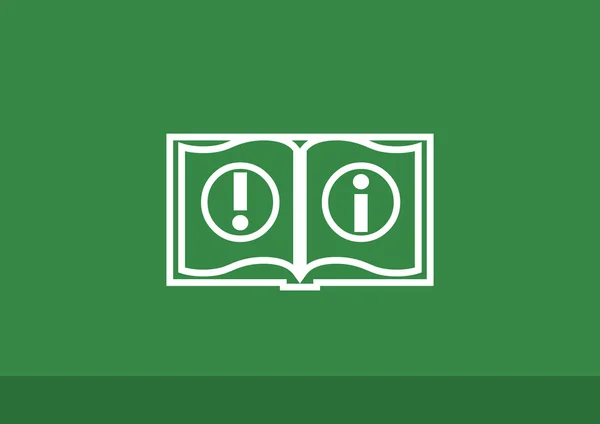 Icono de libro abierto, concepto de instrucción — Vector de stock
