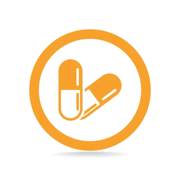 Pillole mediche icona web — Vettoriale Stock