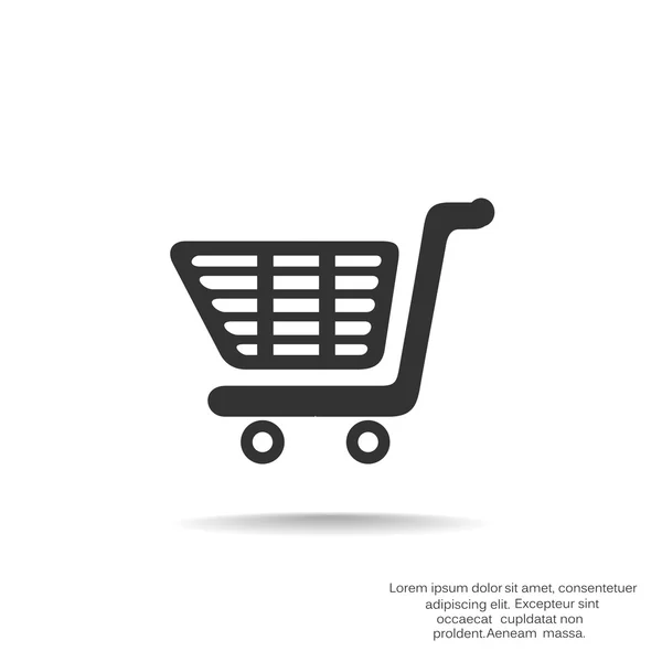 Shopping cart enkel spindelväv ikonen — Stock vektor