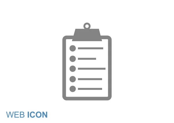 List on clipboard simple icon — Stock Vector