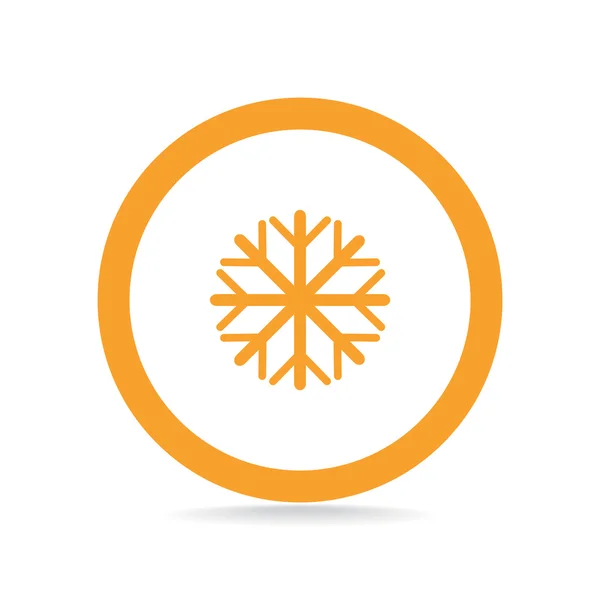 Śnieżynka prosty tkanina ikona — Wektor stockowy