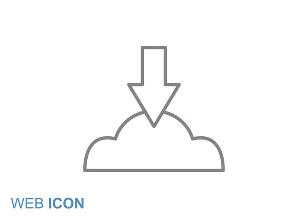 Symbole zum Hochladen von Cloud-Dateien — Stockvektor