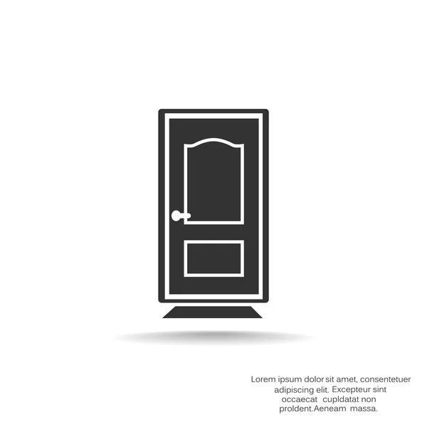 Puerta cerrada icono web — Vector de stock