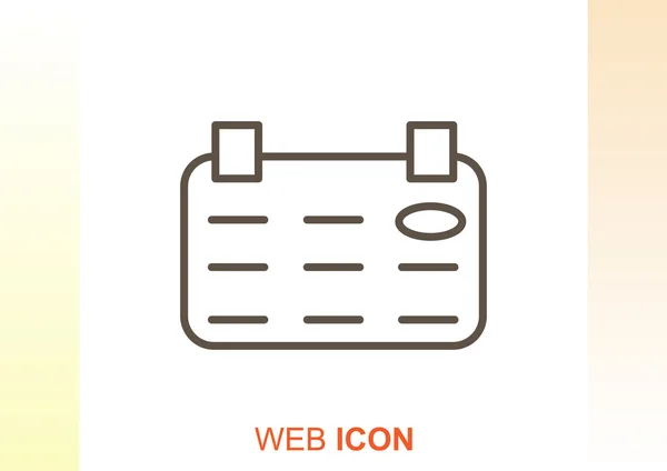 Hoja de calendario icono web simple — Archivo Imágenes Vectoriales