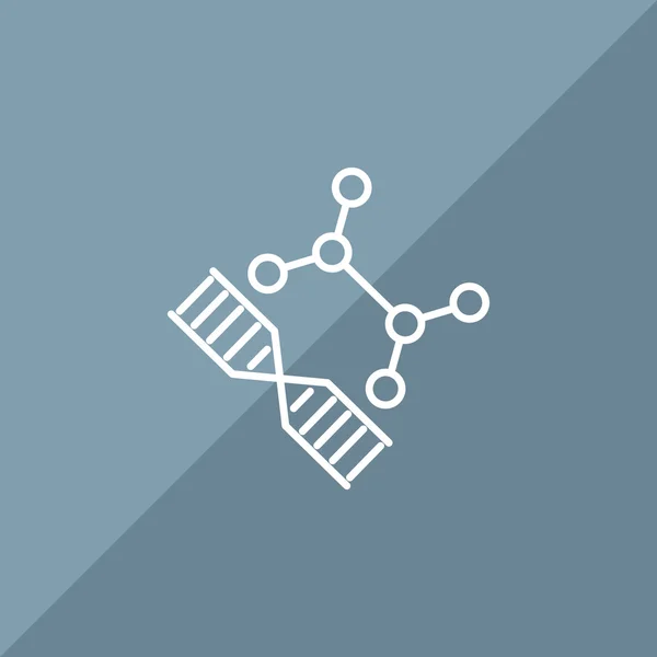 Dna-Genetik-Web-Symbol — Stockvektor