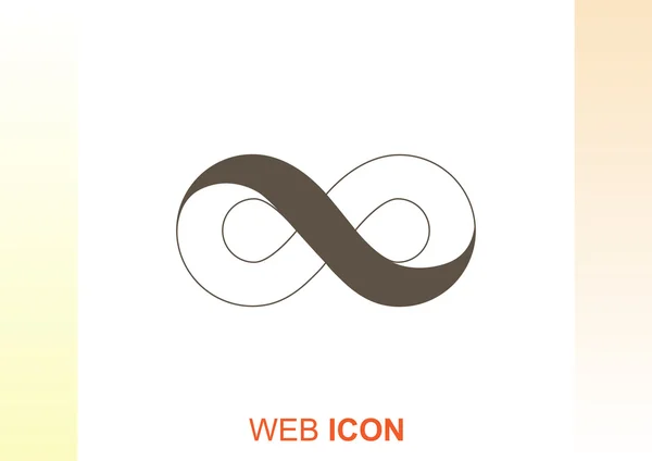 Unendlichkeit Symbol Web-Symbol — Stockvektor