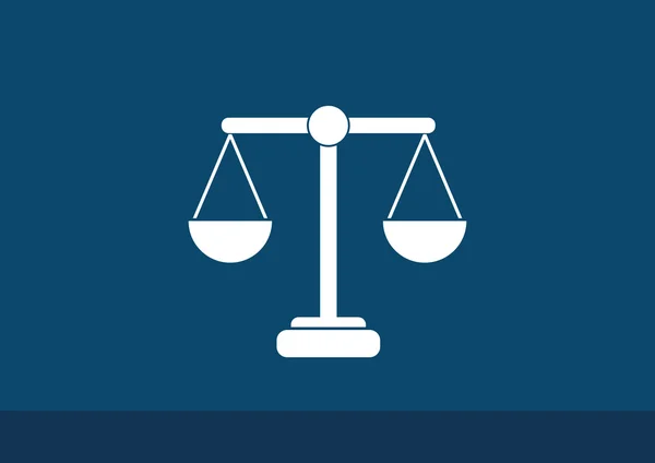 Escalas de justicia icono web simple — Vector de stock