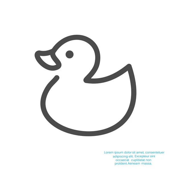 Toy duckling bosquejo icono web — Archivo Imágenes Vectoriales