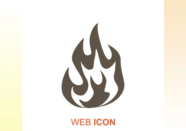 Fuego llamas icono web — Archivo Imágenes Vectoriales